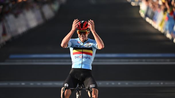 Remco Evenepoel Munduko Txapelketako errepide proban.