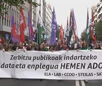 Funtzio publikoko milaka langile kalera atera dira EAEko hiru hiriburuetan