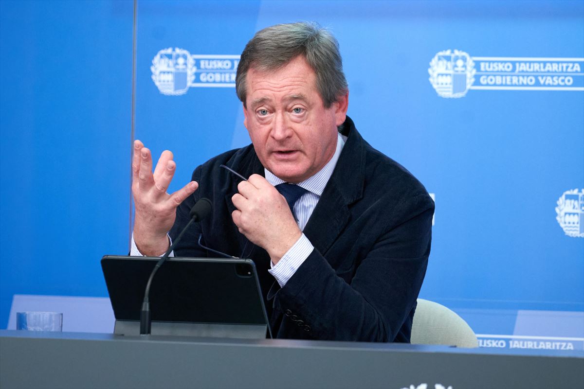 Bingen Zupiria en la rueda de prensa posterior al Consejo de Gobierno