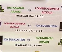 Kutxabank Araski, Lointek Gernika eta IDK Euskotren Euskal Kopan lehiatuko dira, irailaren 26tik 29ra