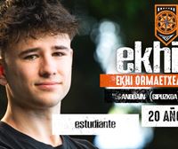 Ekhi Ormaetxea, estudiante de Andoain que dice que es ''de lo más espabilado que hay''