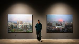 Marc Casals, en el Museo de Historia de Bosnia Herzegovina. Foto: Jose Delou. 